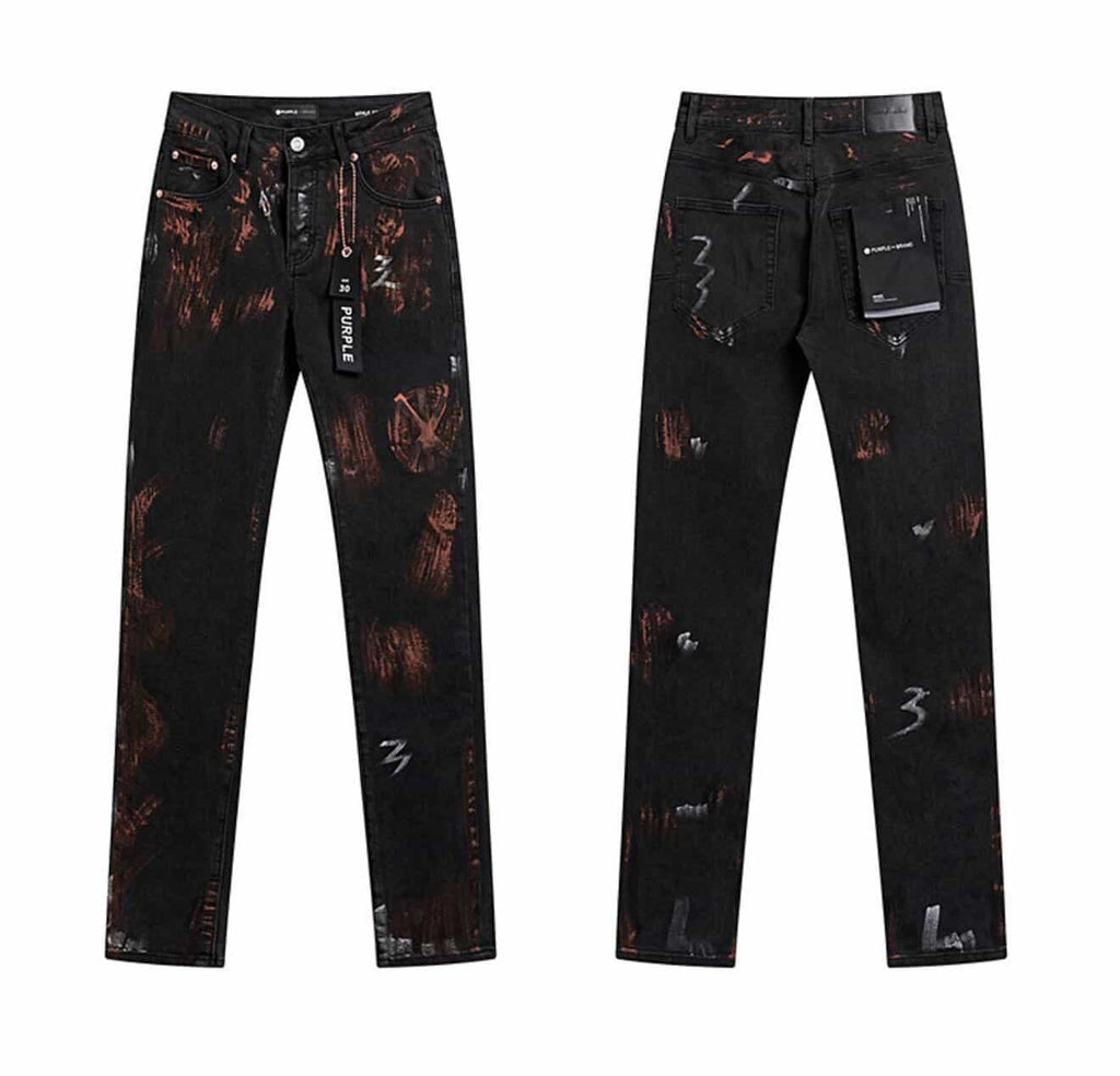 Purple Brand Black And White Jeans.