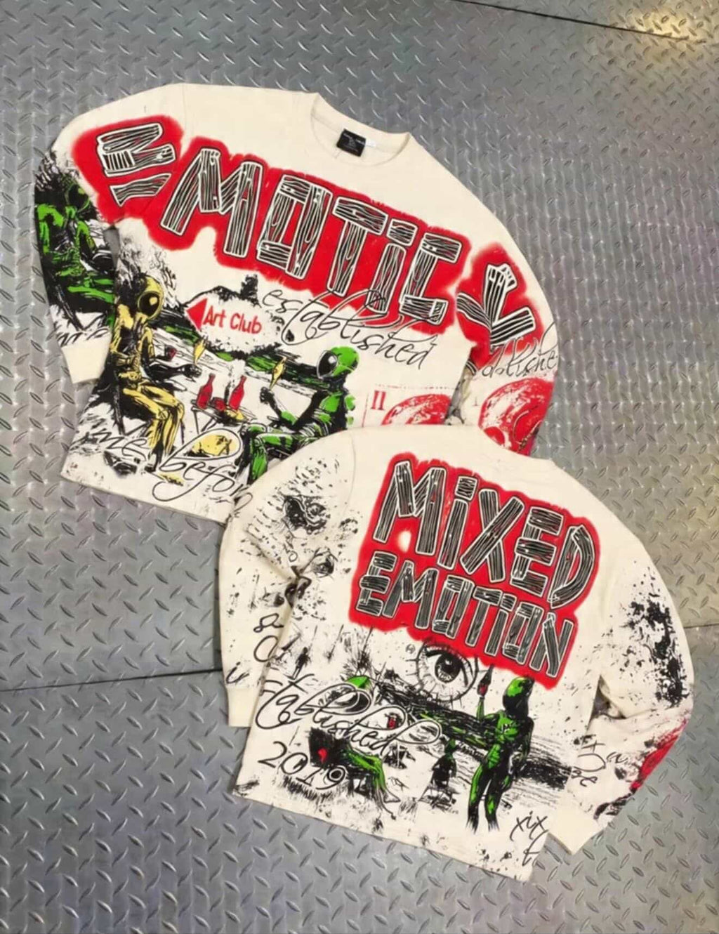 Mixed Emotions White Graphic Short Sleeve T-Shirt