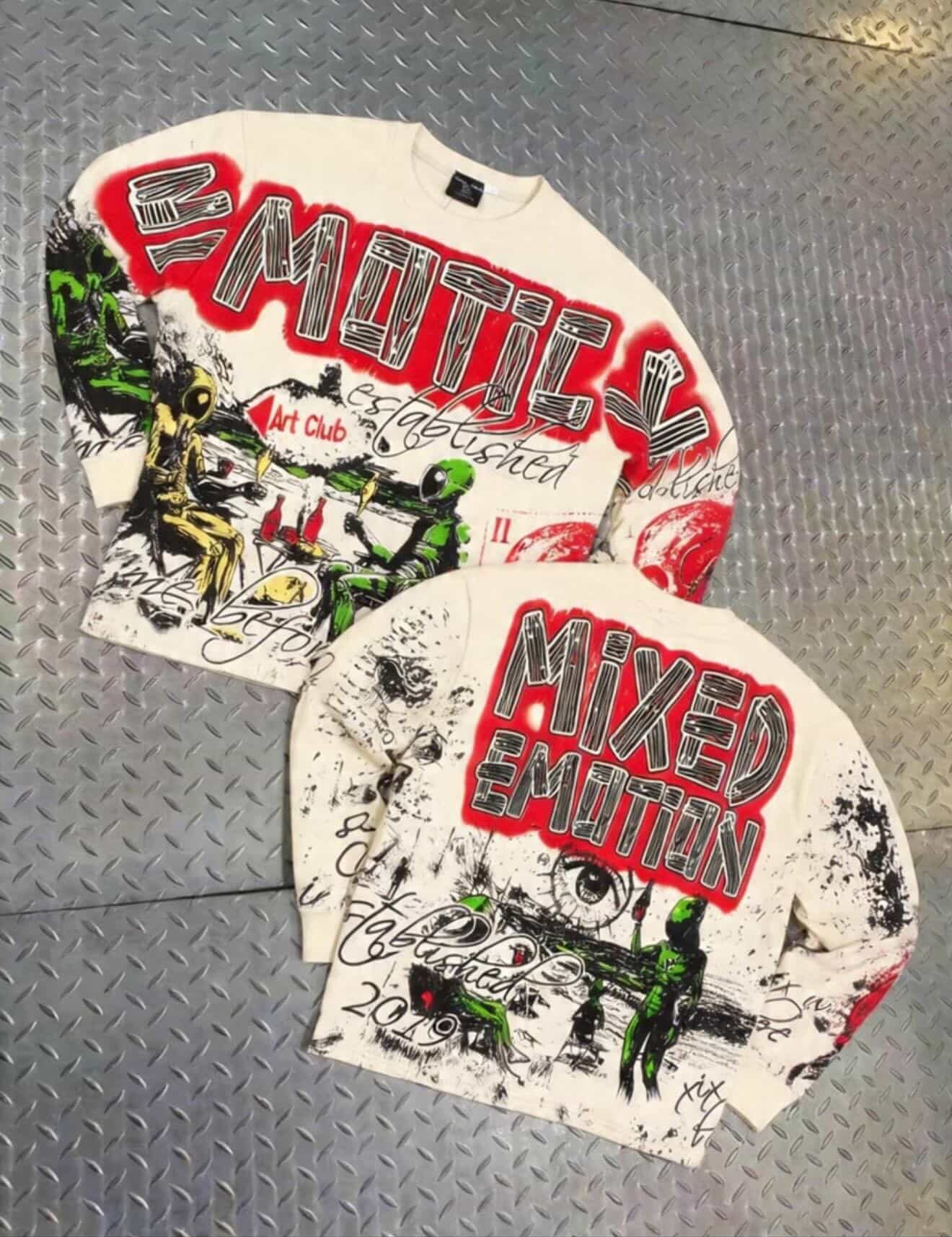 Mixed Emotions White Graphic Short Sleeve T-Shirt